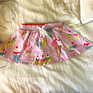 Mini Boden girls skirt size 5-6 ice cream print 🍦